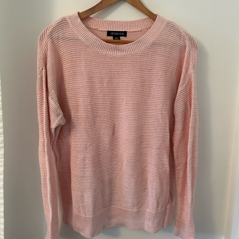 Jessica Soft Pink 100% Cotton Sweater